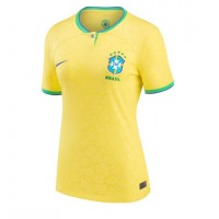 Koszulka piłkarska Brazylia Strój Domowy dla kobiety MŚ 2022 tanio Krótki Rękaw